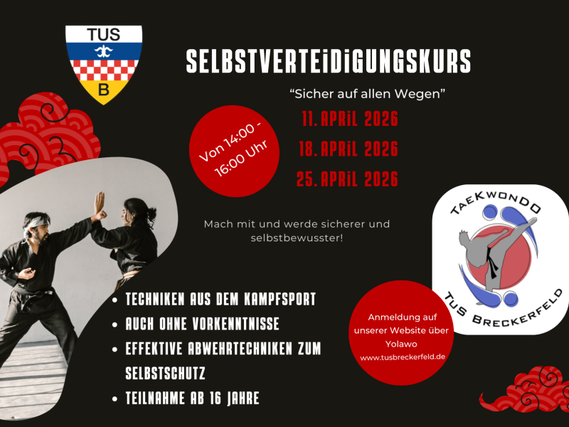 Karate Judo Kampfsport Kurse Angebot Flyer Foto Illustration Rot Schwarz (1)